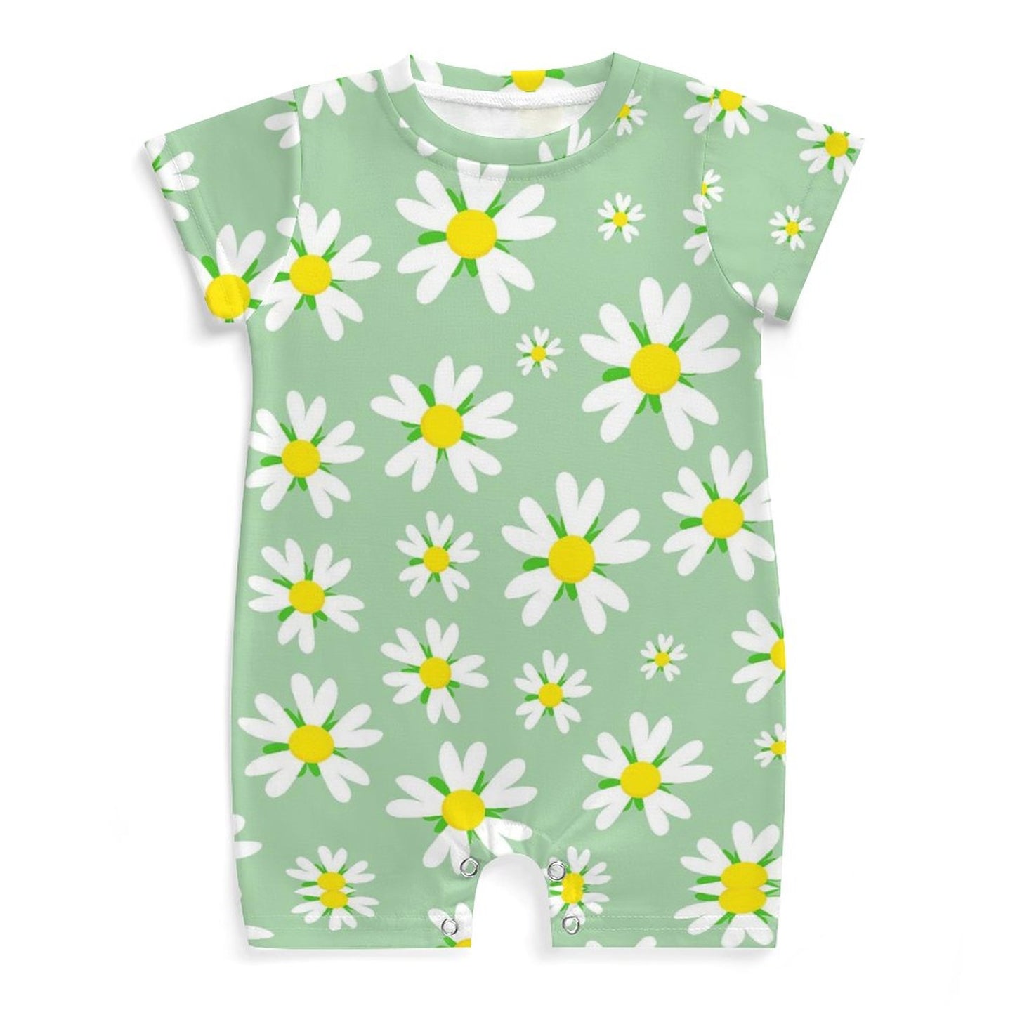 Faux Cotton Short Sleeve Baby Bodysuit Romper