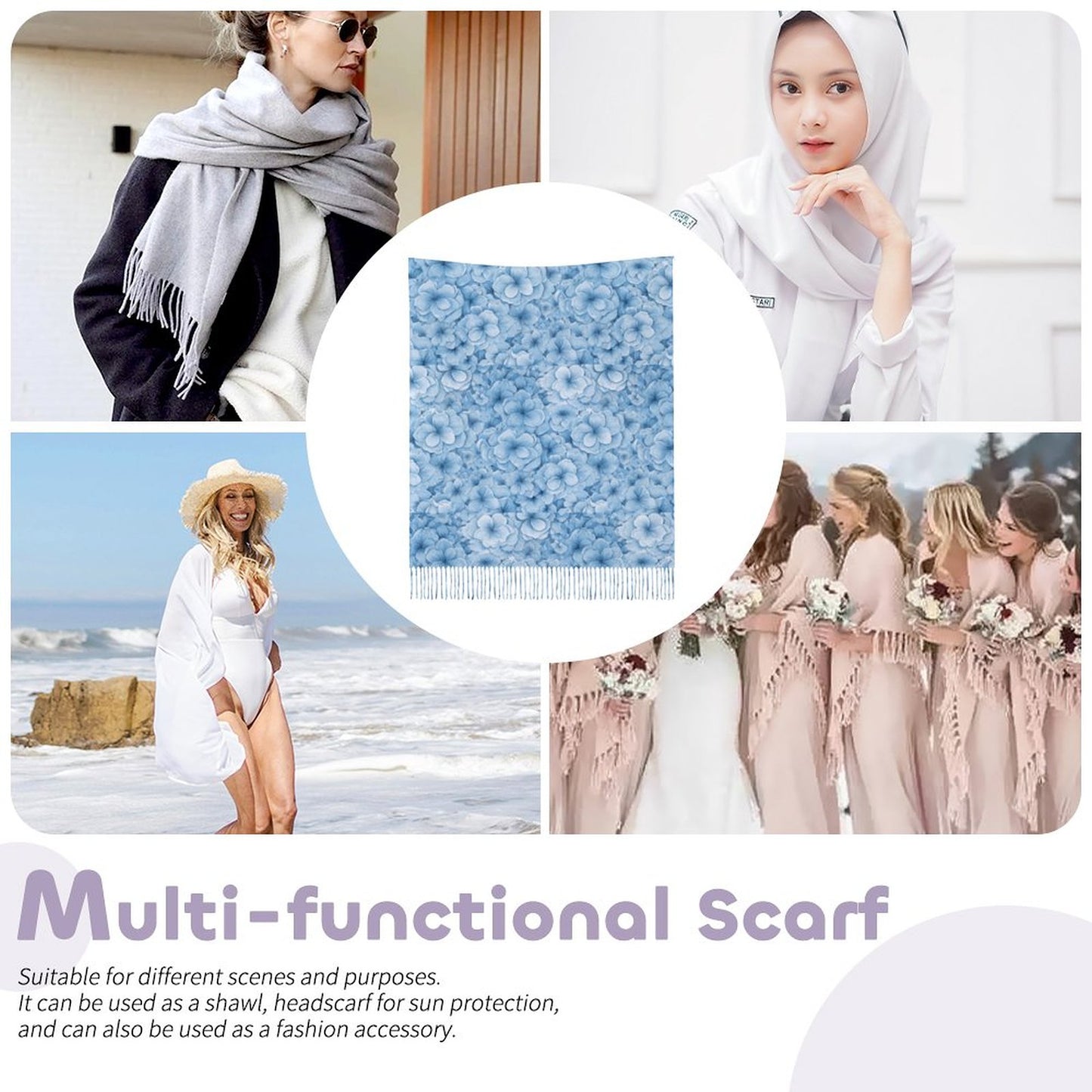 Cashmere-like Tassel Scarf