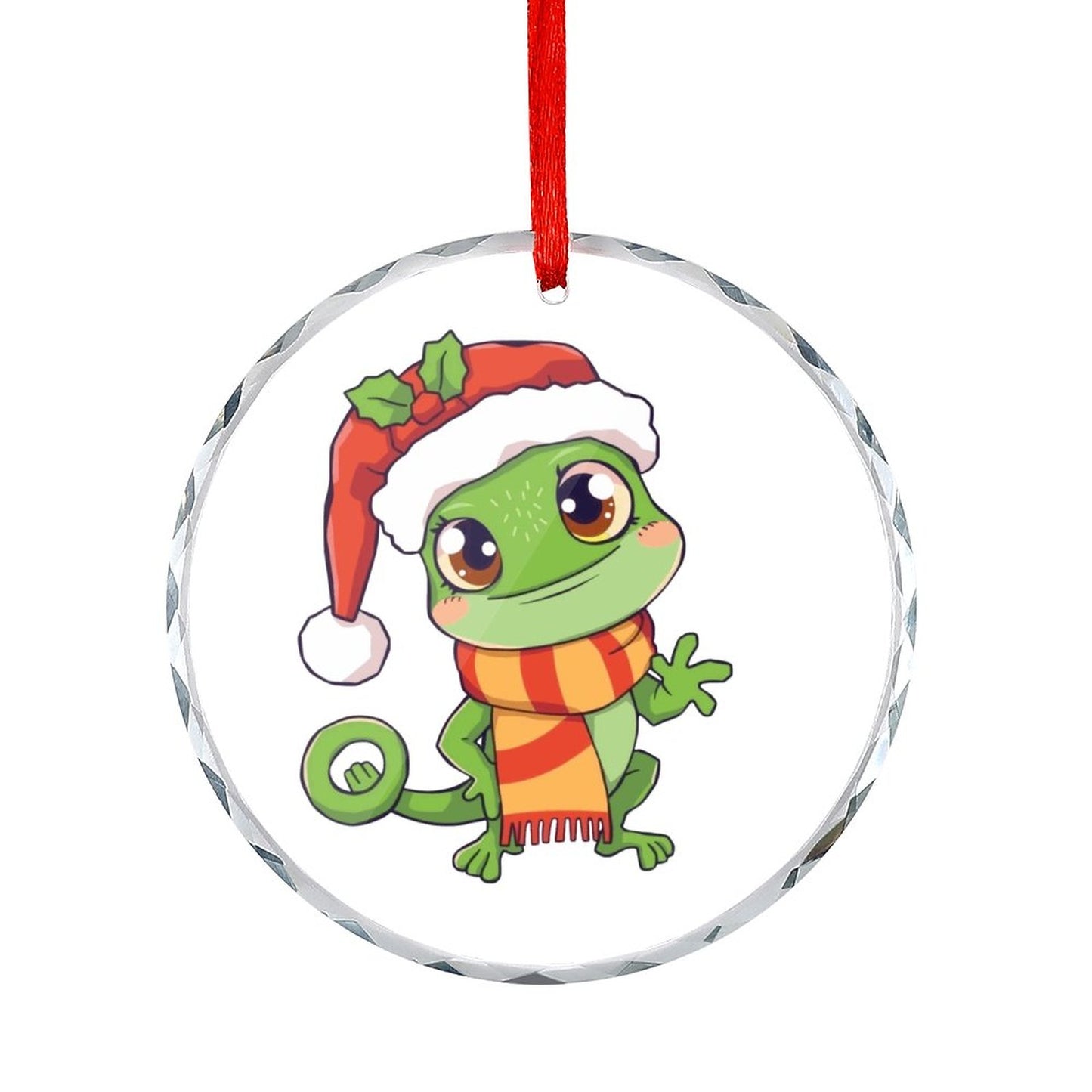 Glass Circular Ornament Pendant