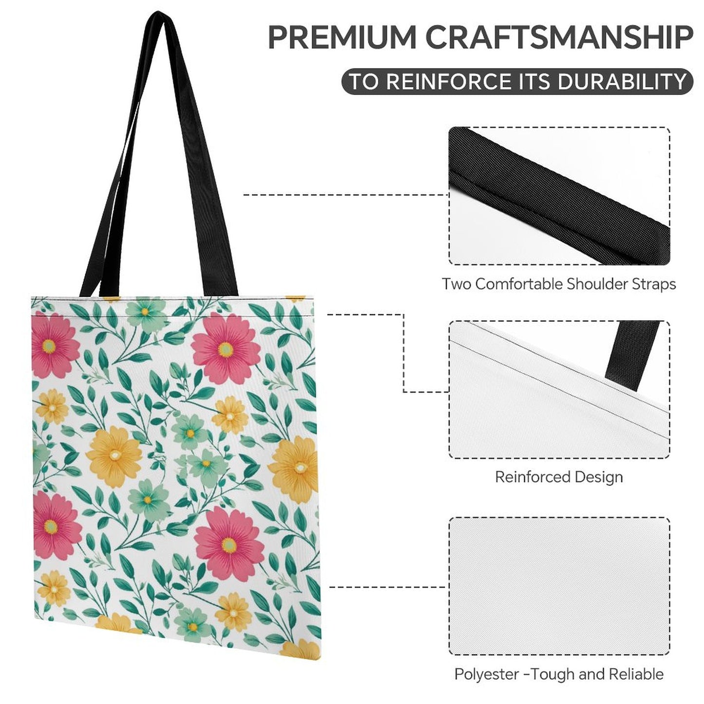 Lightweight Shopping Bag - Flowers