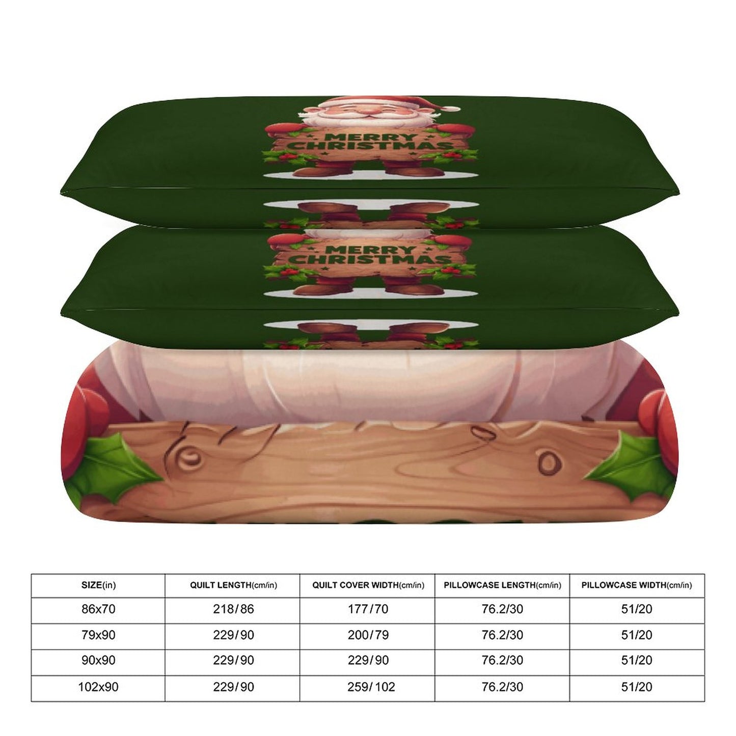 3-Piece Bedding Set-102"x90"/ 259x229cm (Dual-sided Printing)