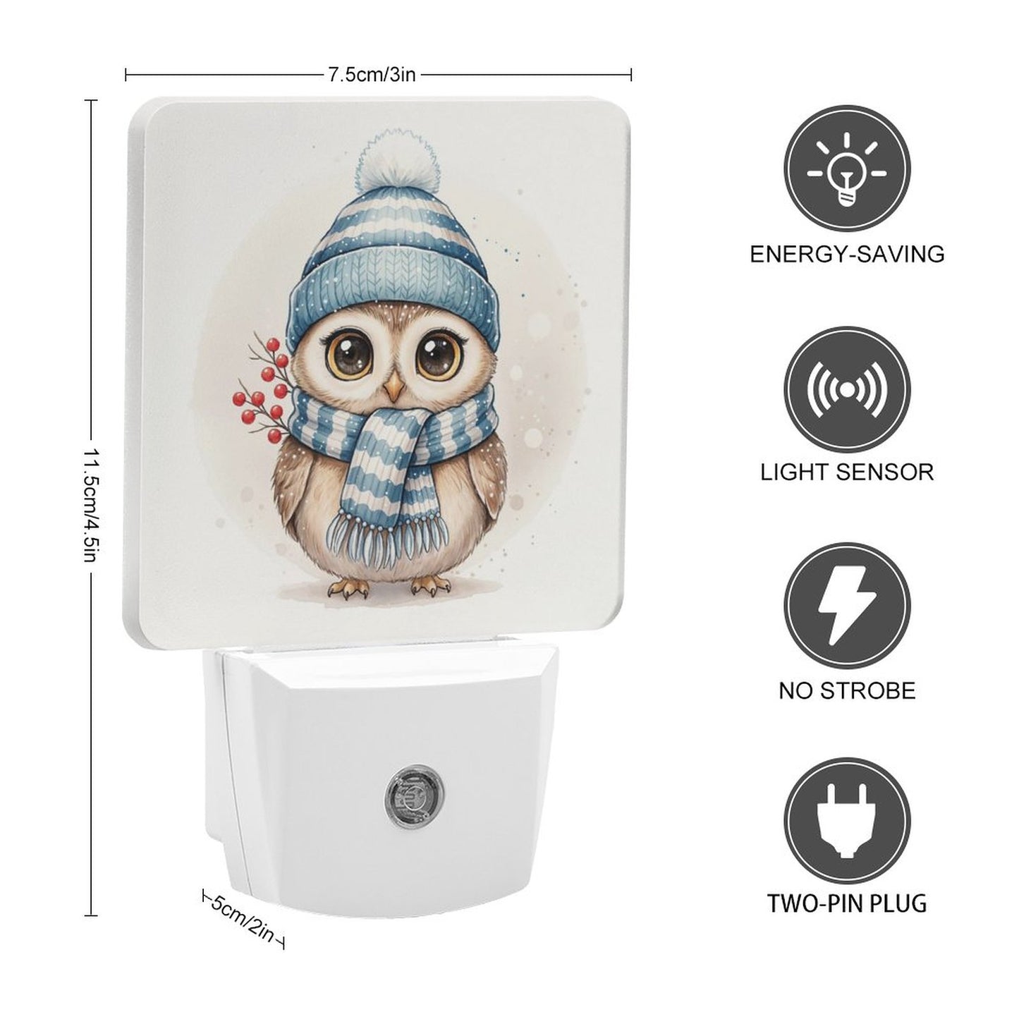 Night Light  4.5"x3"x2"/11.2x7.5x5cm