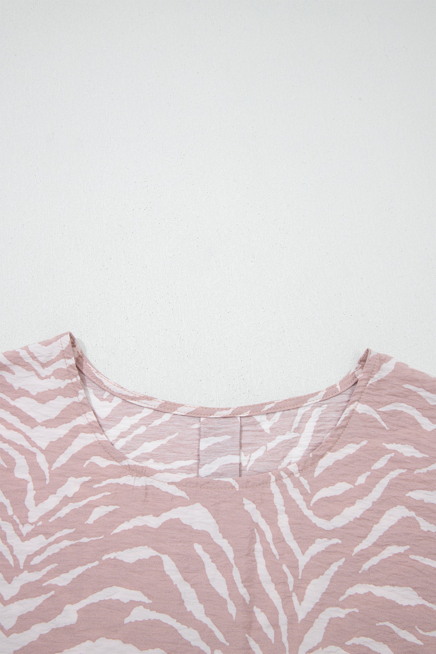 Abstract Print Cuffed Short Sleeve Loose Top Short Set