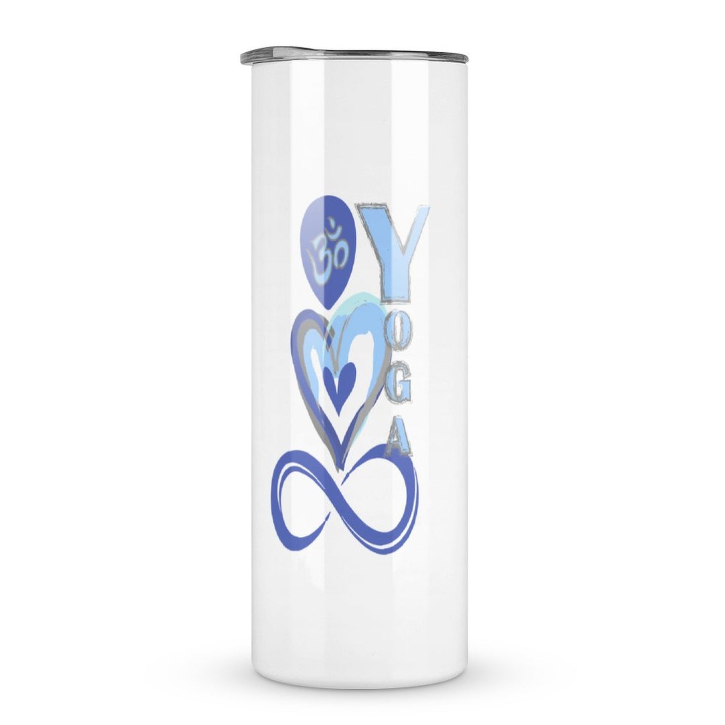 20oz Skinny Stainless Steel Straight Cup-With Lid