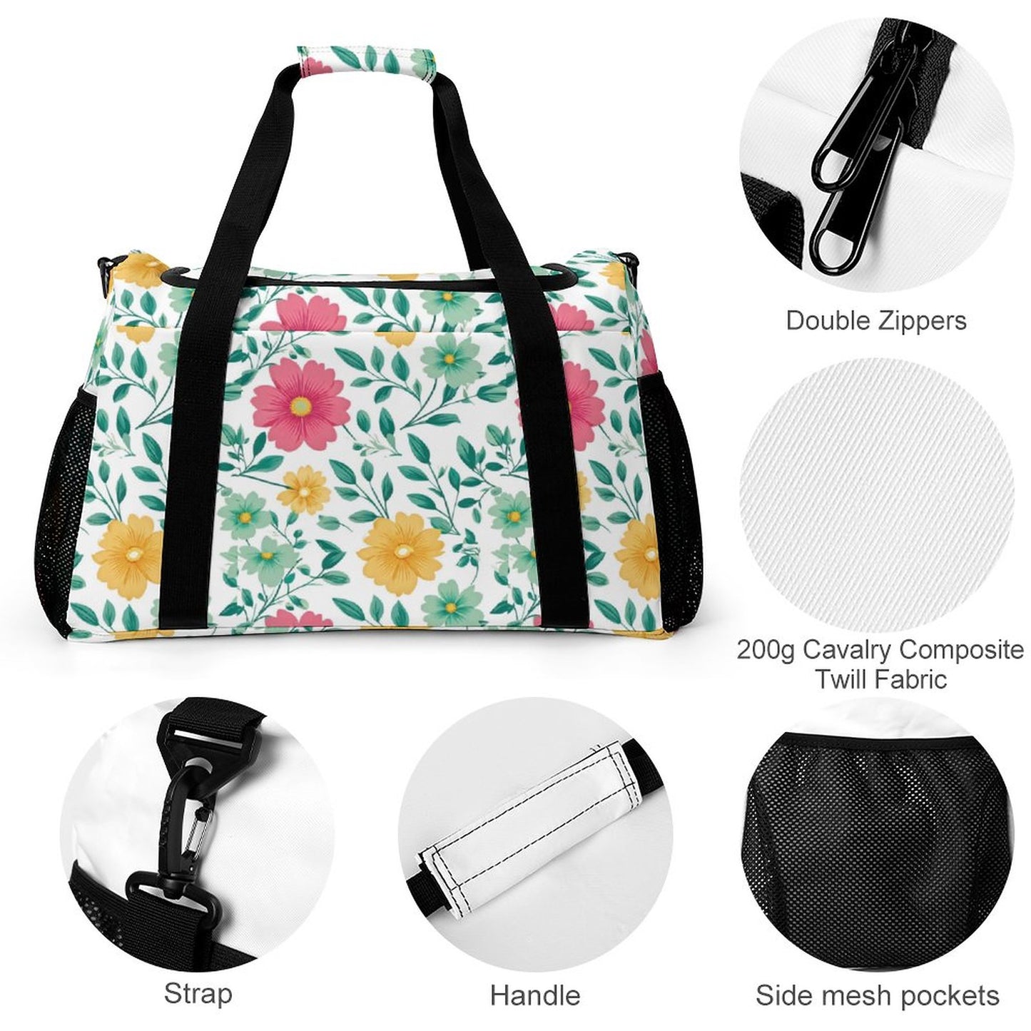 Travel Duffel Bag - Floral