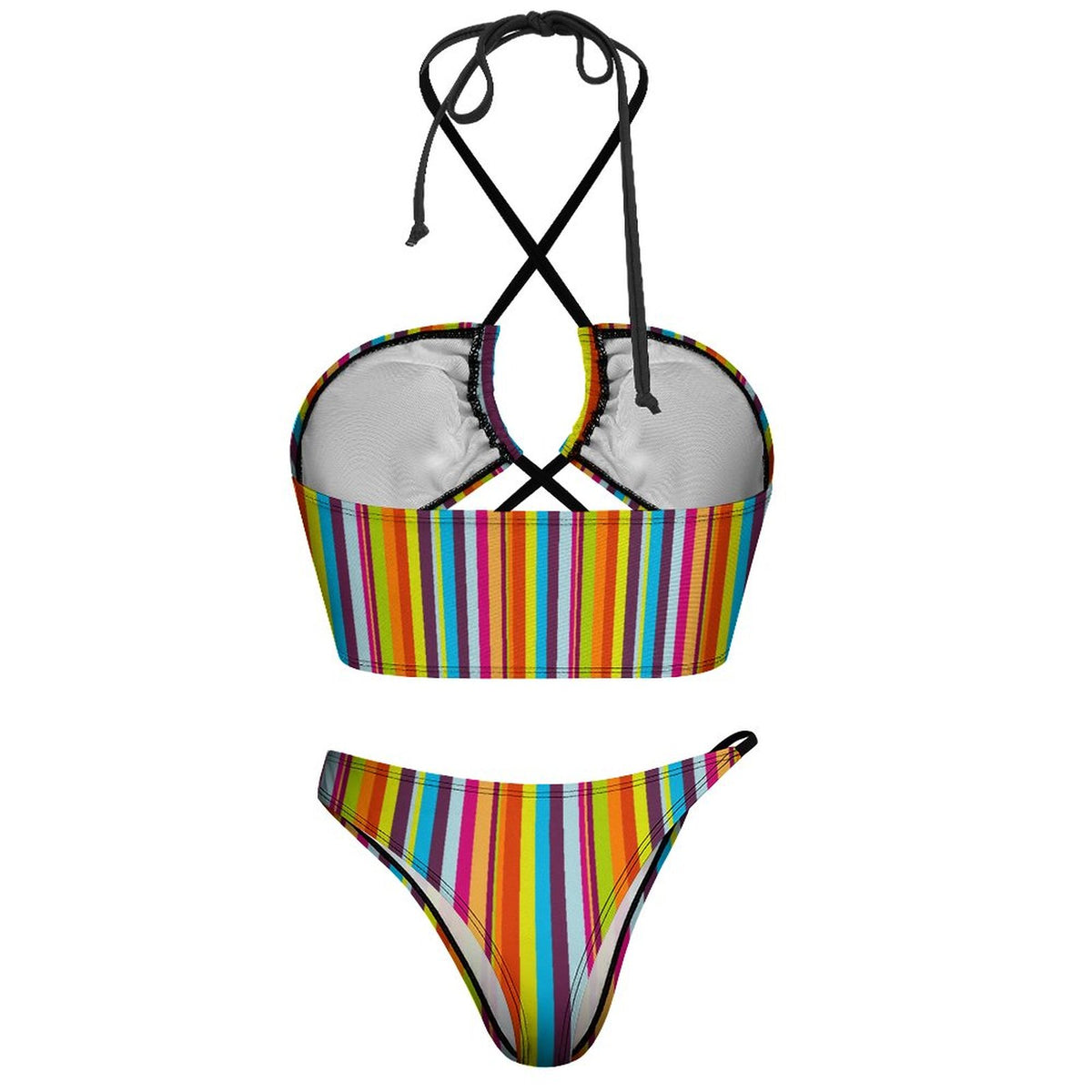 Colorful Line Bikini Swimsuit