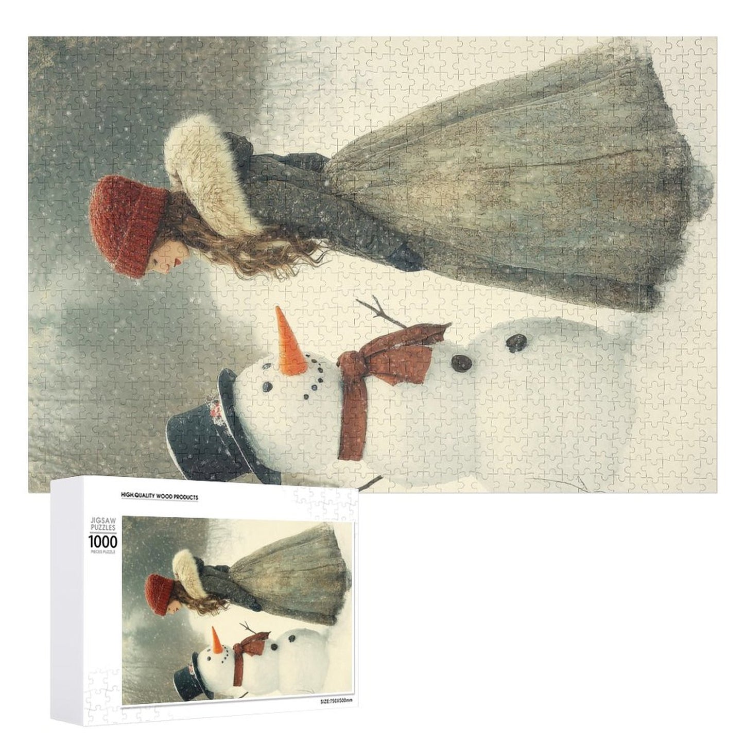 Wooden Picture Puzzle - Snowman