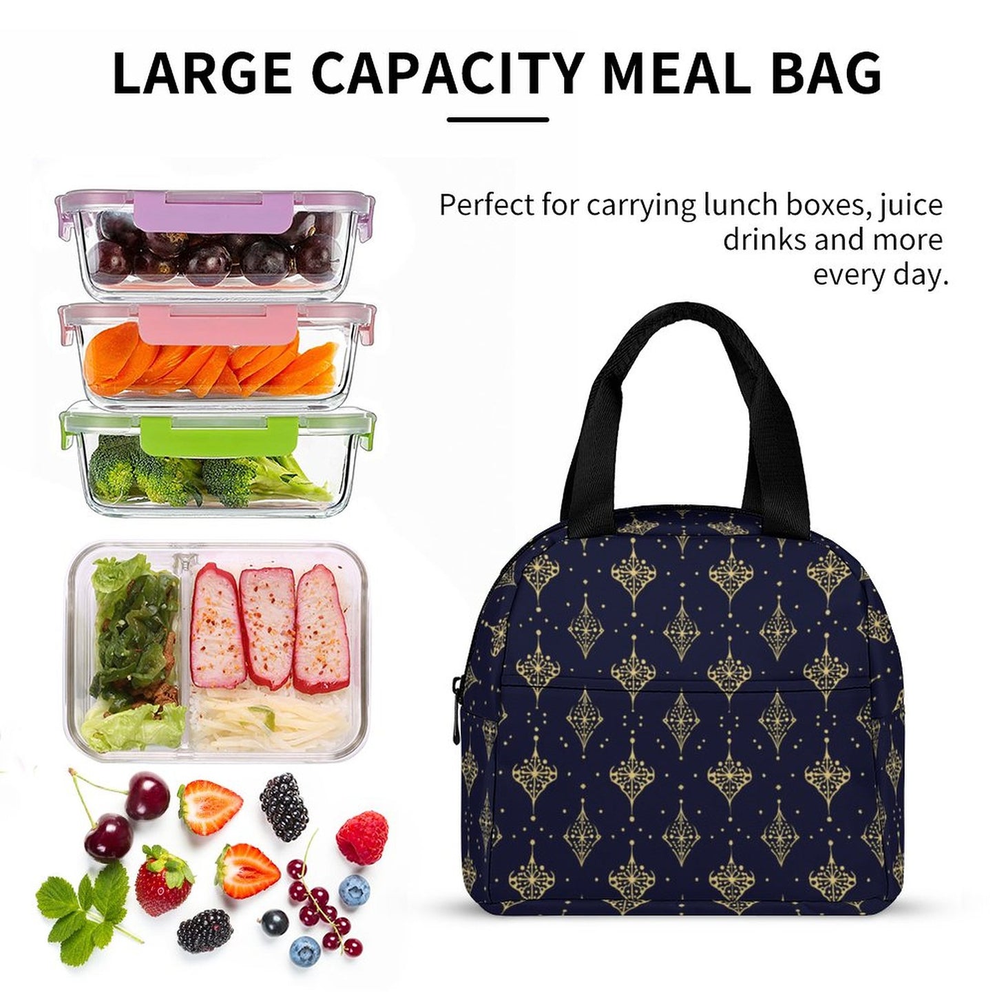 Insulated Lunch Bag with Pocket