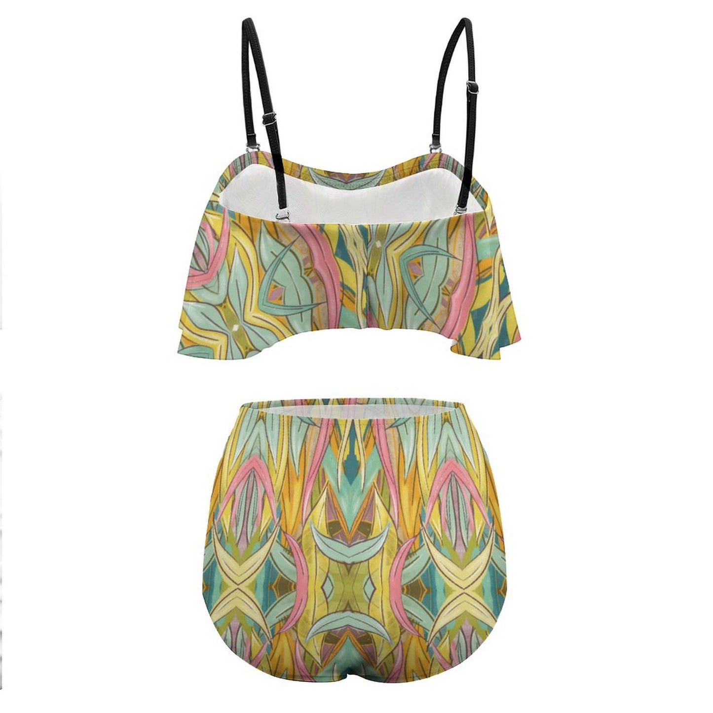2-Piece Ruffle Tankini Swimsuit
