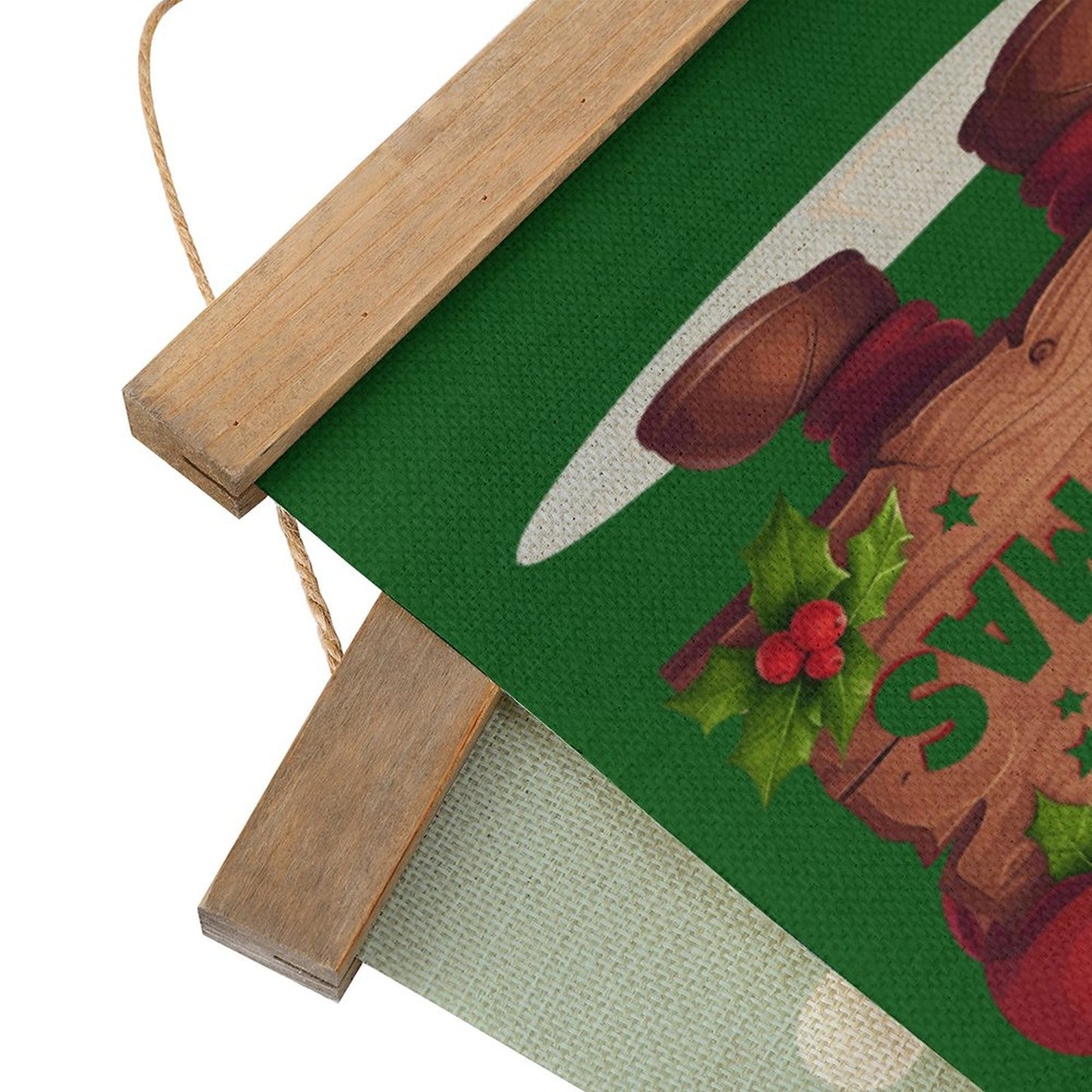 Framed Flax Painting Wall Decor