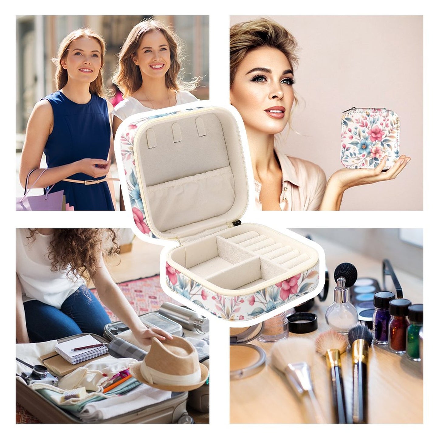 Box Organizer for Jewelry Floral