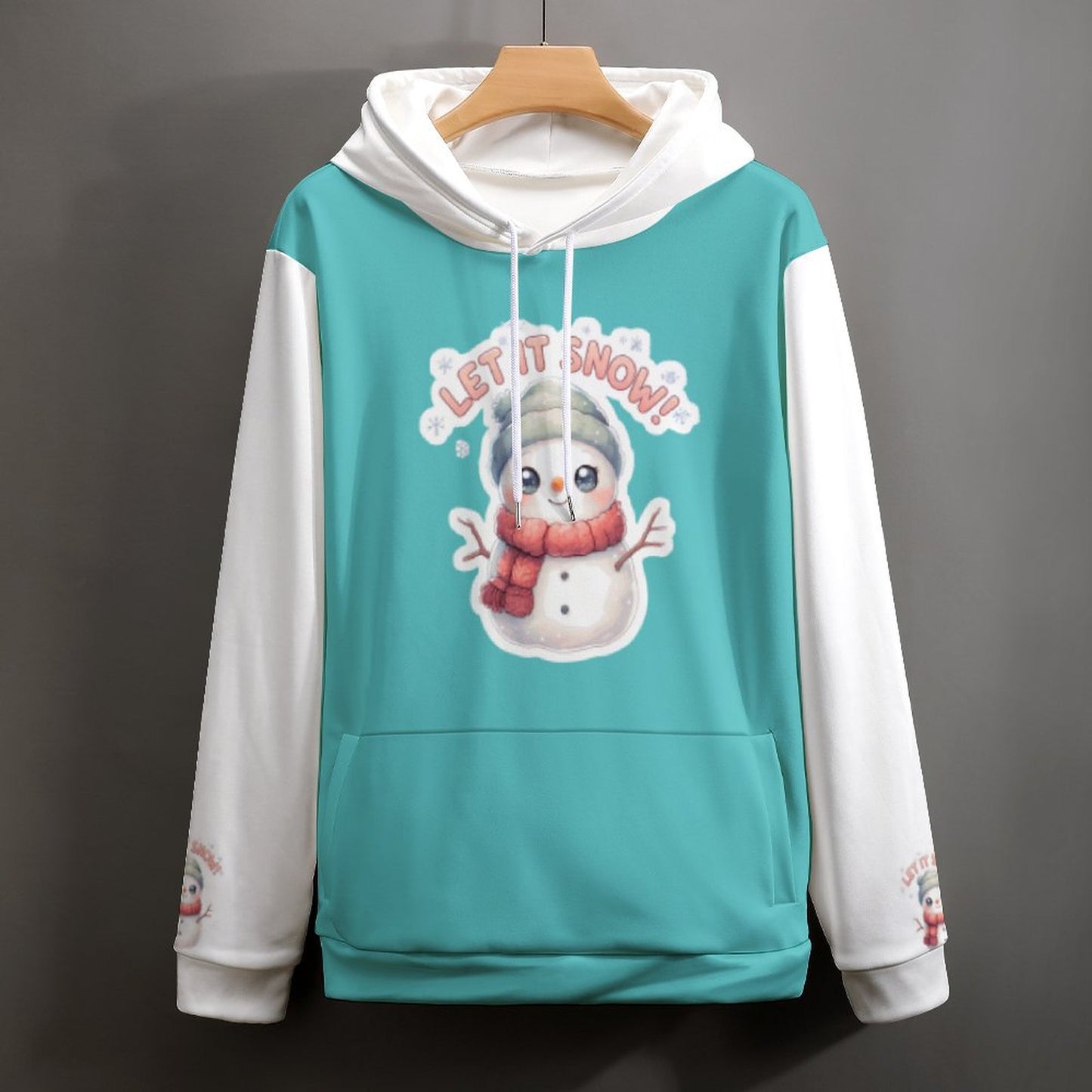 Let it Snow  Hoodie with Double-layer Cap