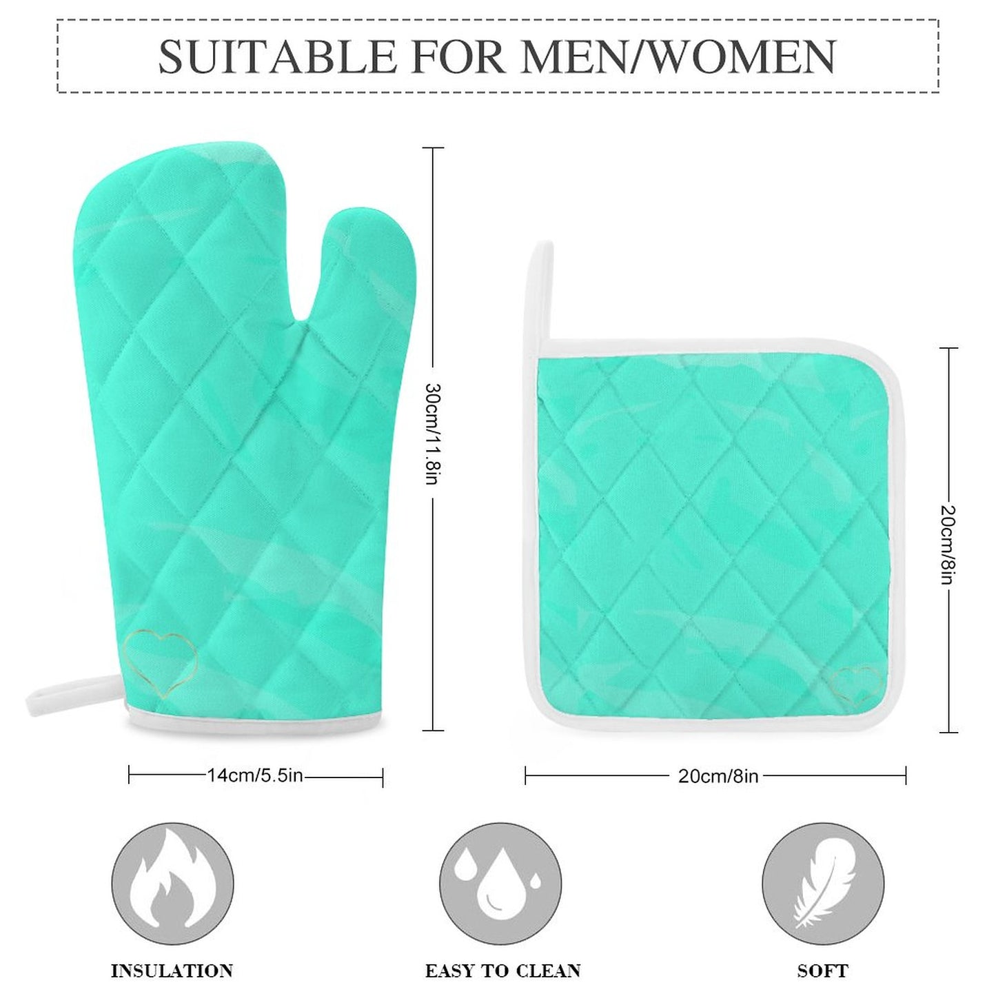Oven Mitts & Pot Holder Set of 3