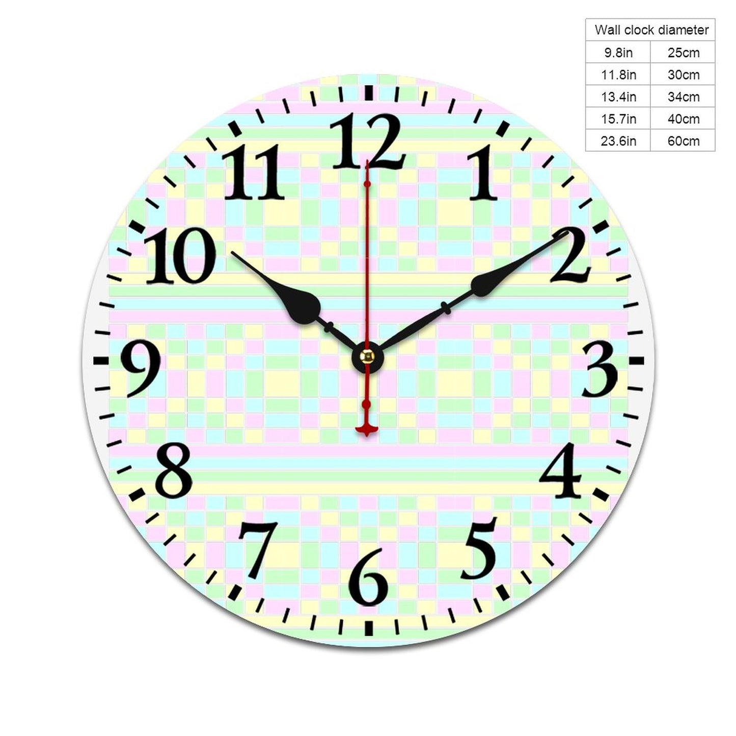 Wooden Wall Clock-9.84"x9.84"/ 25x25cm