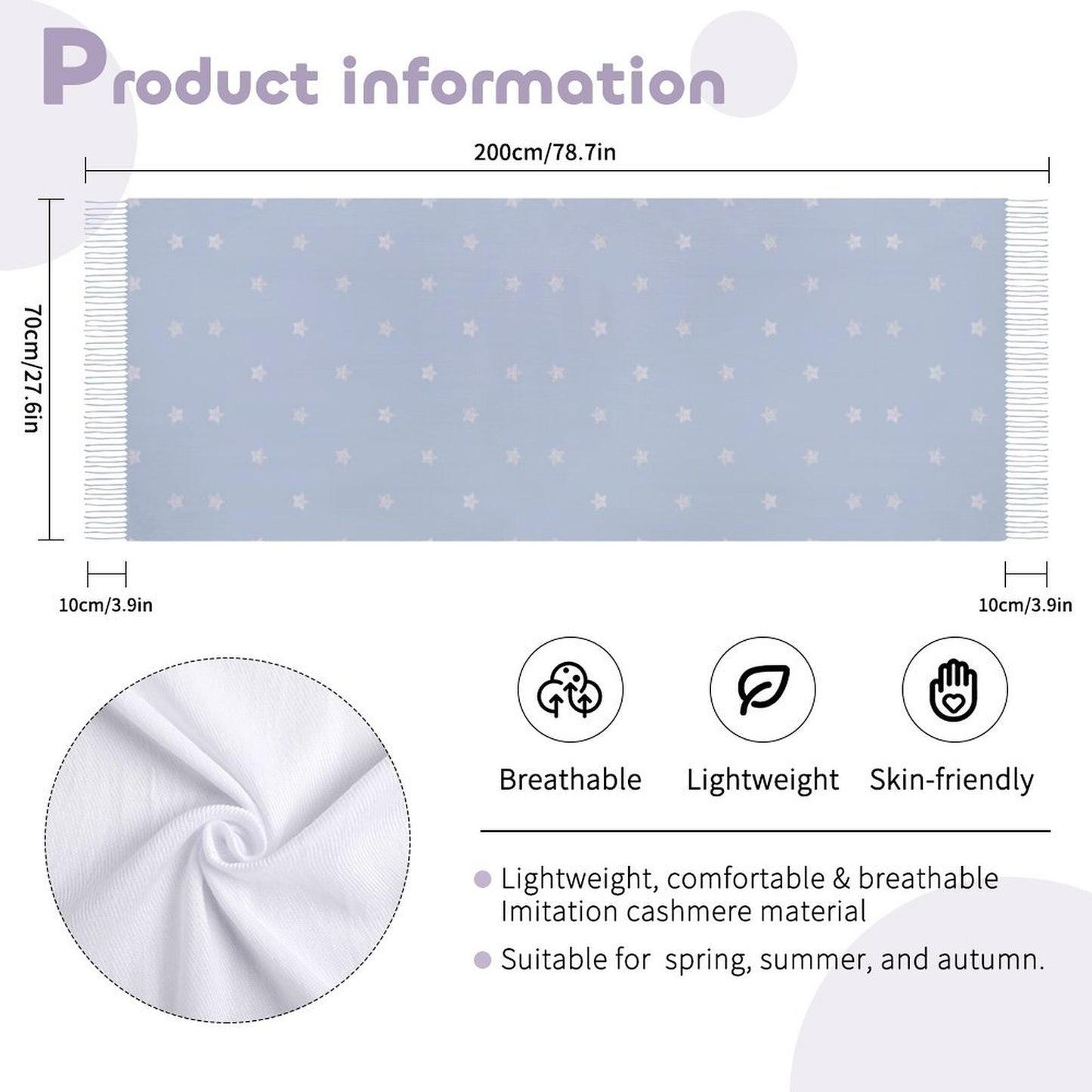 Cashmere-like Tassel Scarf