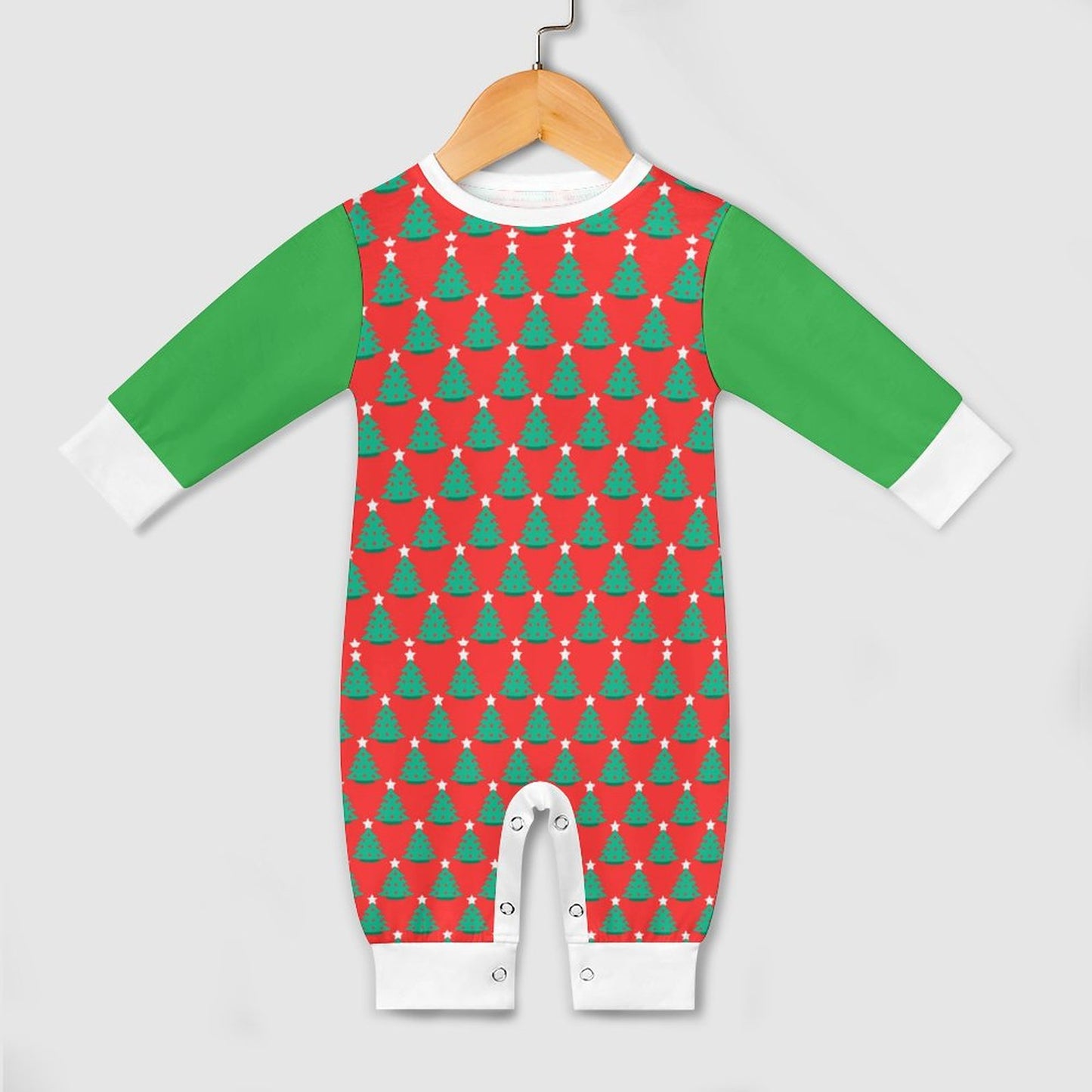 Christmas Tree Long Sleeve Baby Romper