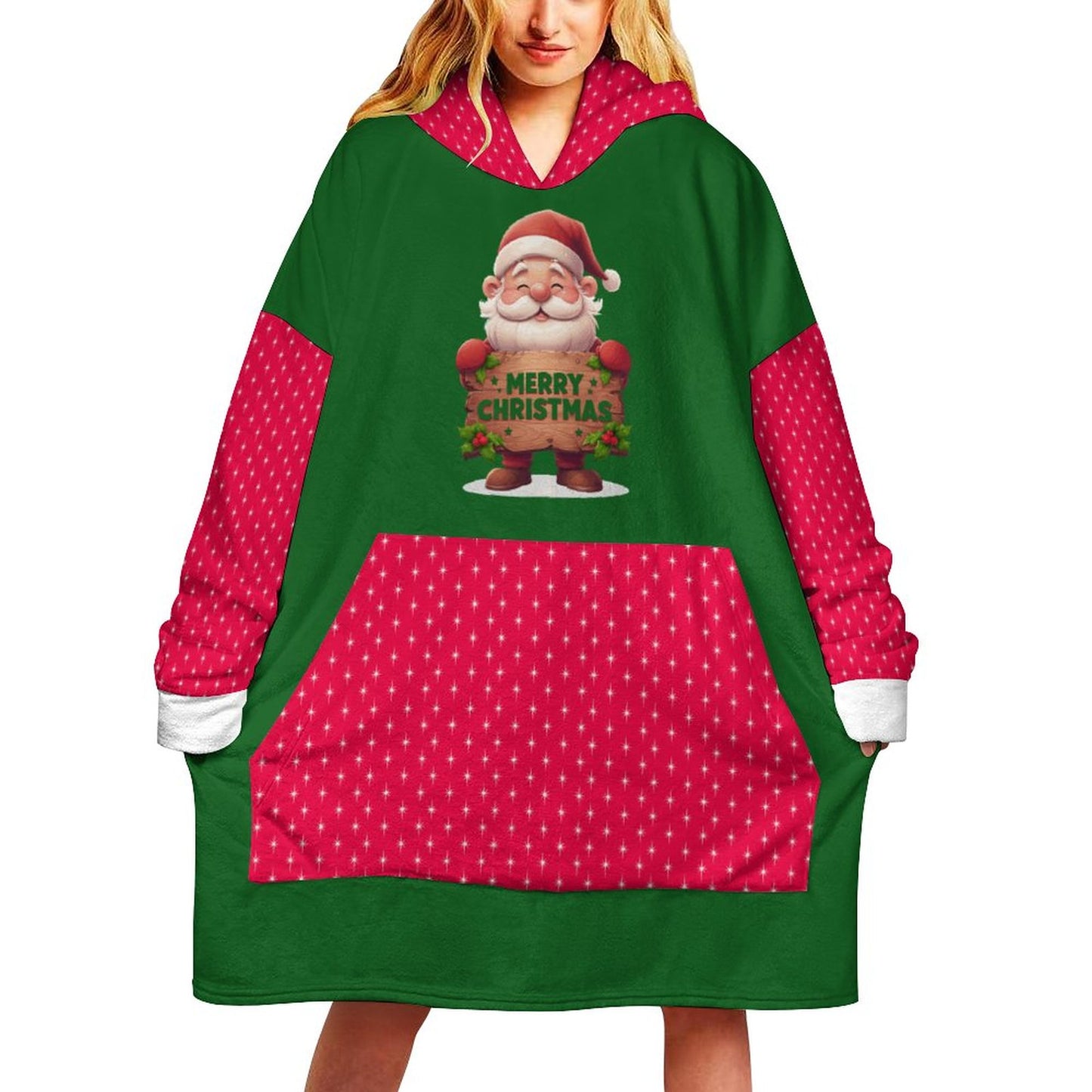 Merry Christmas Wearable Sweater Blanket Oversize