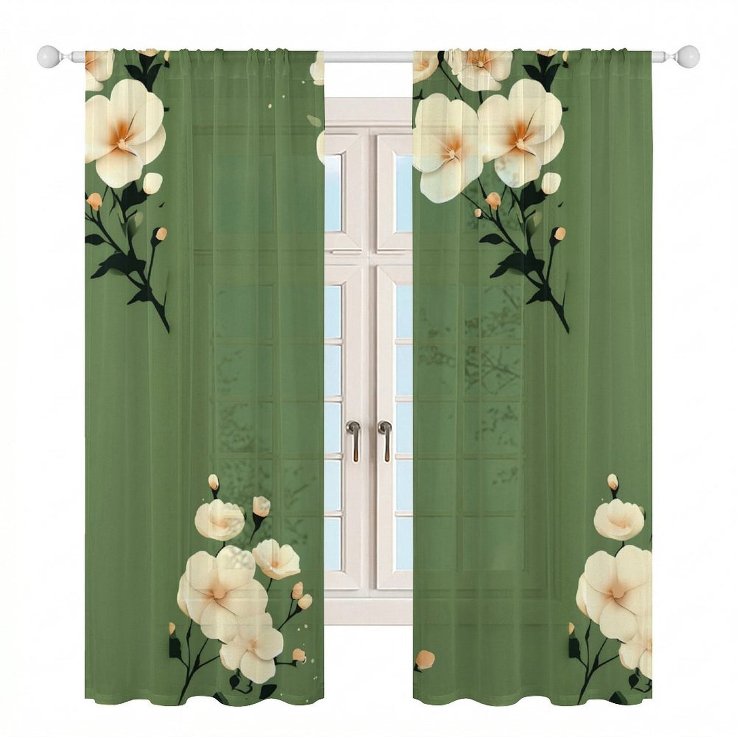 Sheer Curtain Green