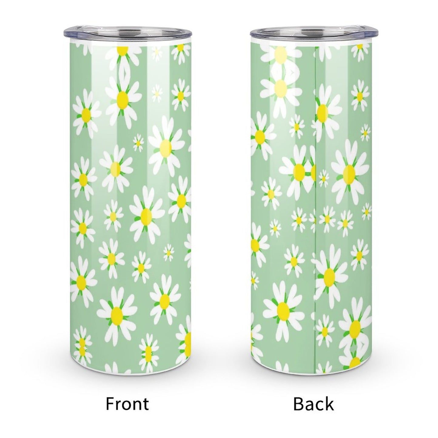 20oz Skinny Stainless Steel Straight Cup-With Lid