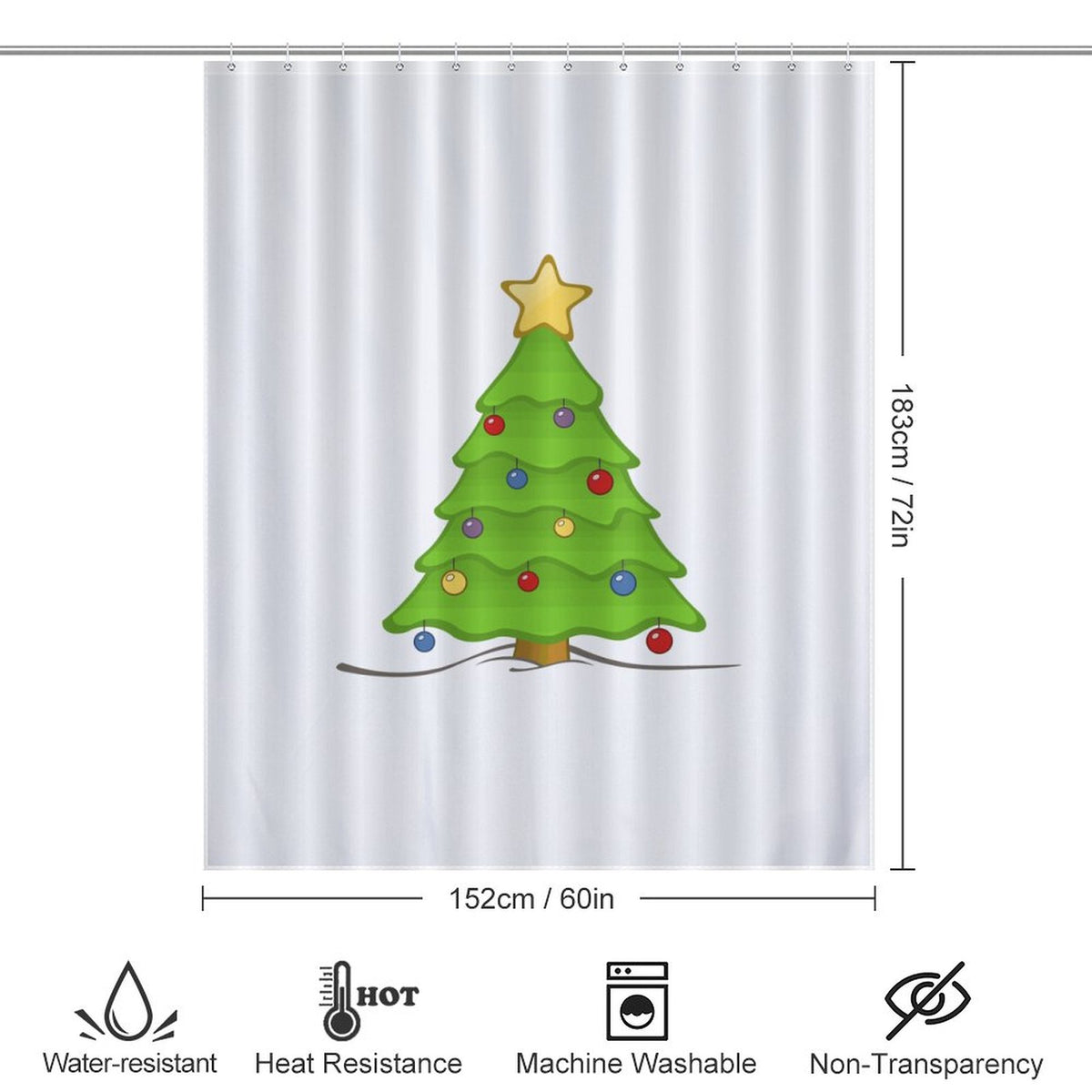 Christmas Tree Shower Curtain