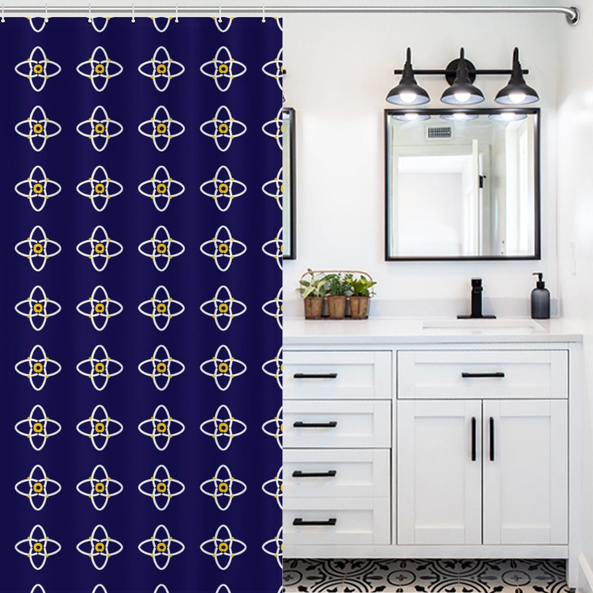 Blue Shower Curtain