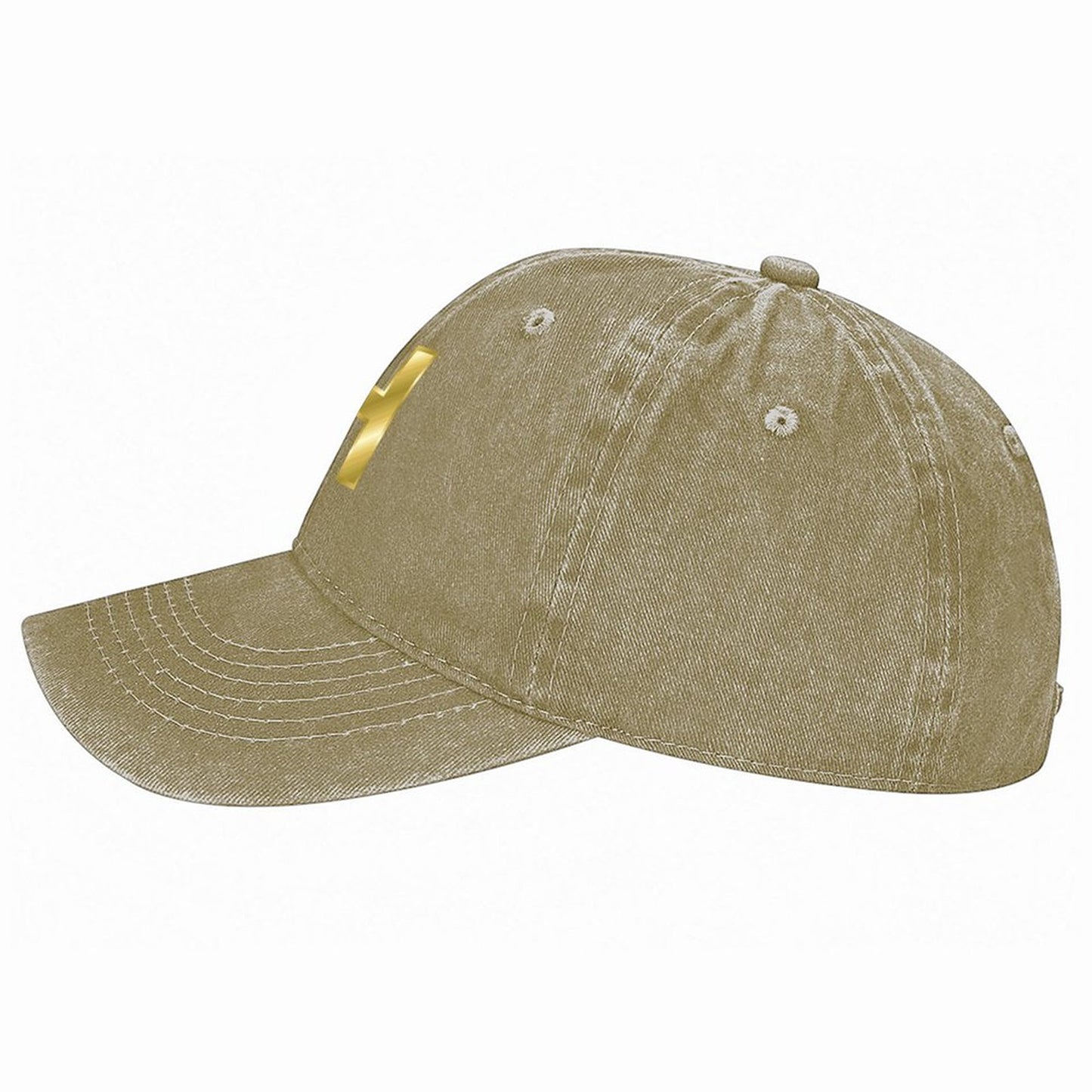 Cotton Vintage Washed Denim Baseball Cap (Front Printing)