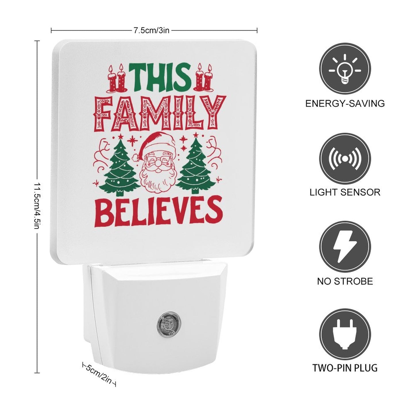 Night Light  4.5"x3"x2"/11.2x7.5x5cm