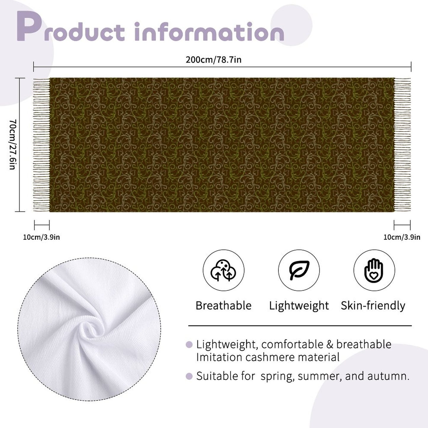 Cashmere-like Tassel Scarf