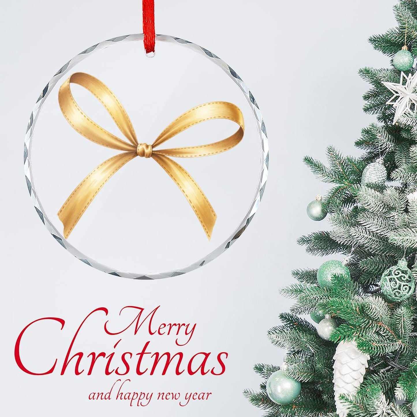 Glass Circular Ornament Pendant