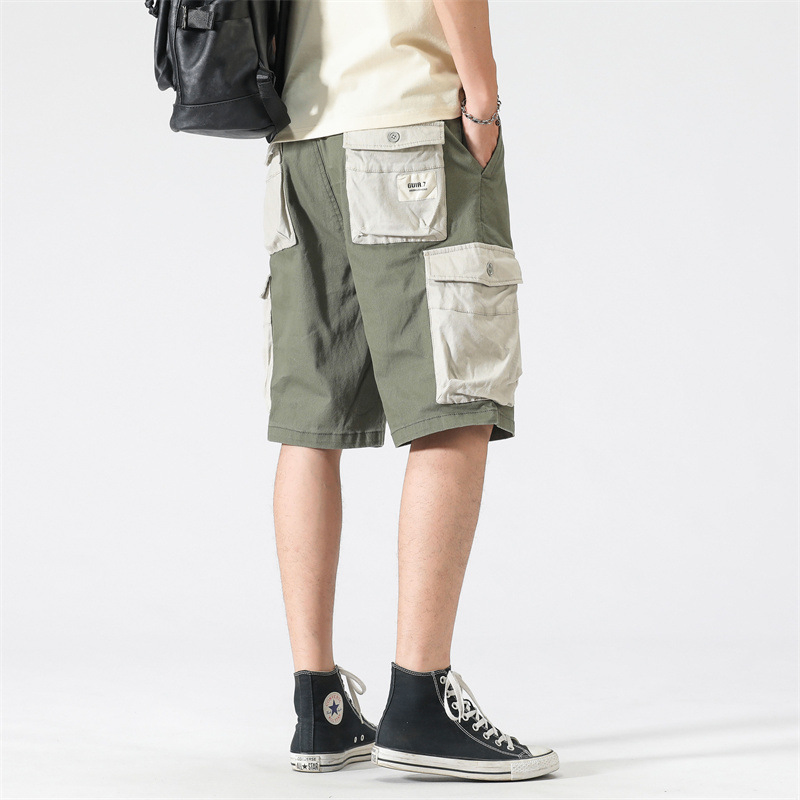 Trendy Loose Outerwear with Casual Five-Point Pants