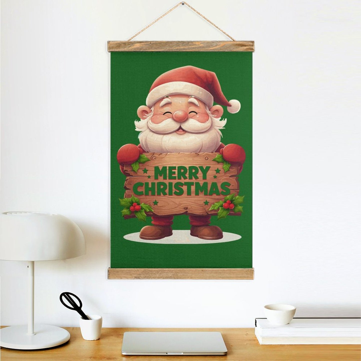 Framed Flax Painting Wall Decor