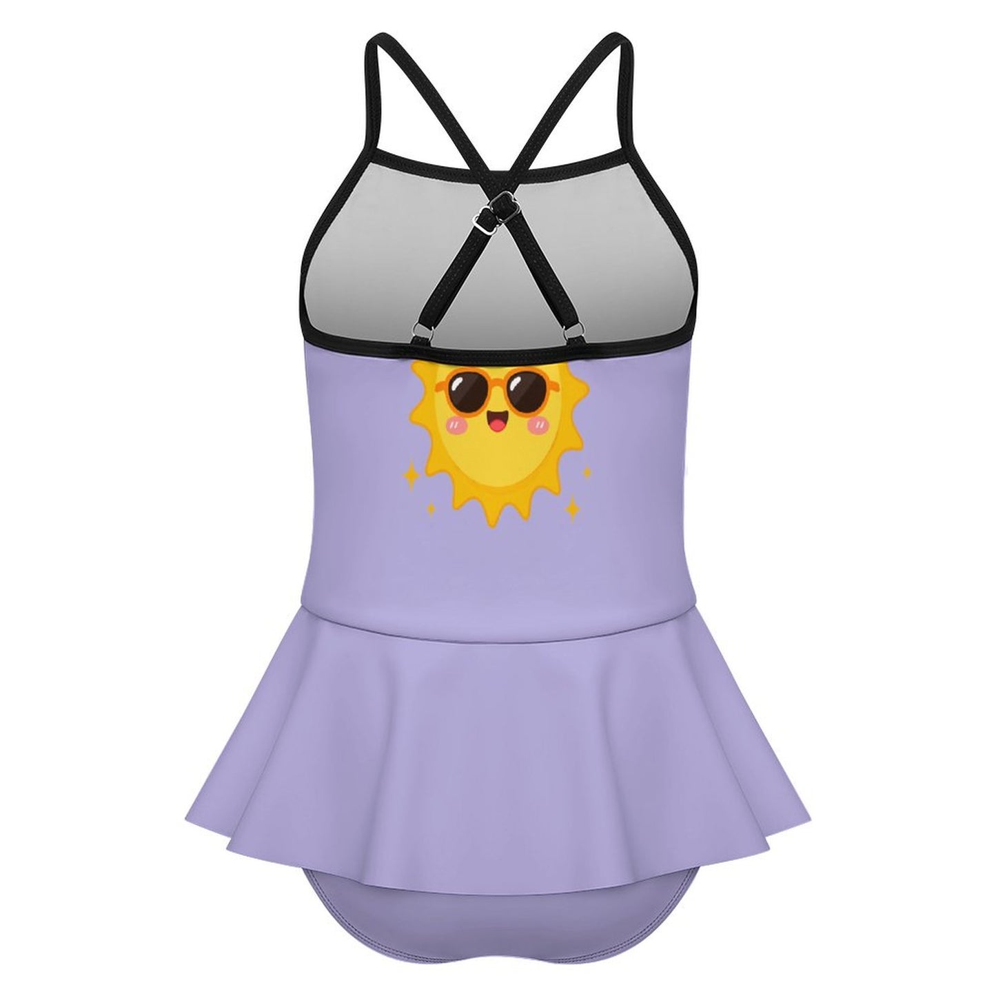 Girls One Piece Ruffle Strap Swimsuit