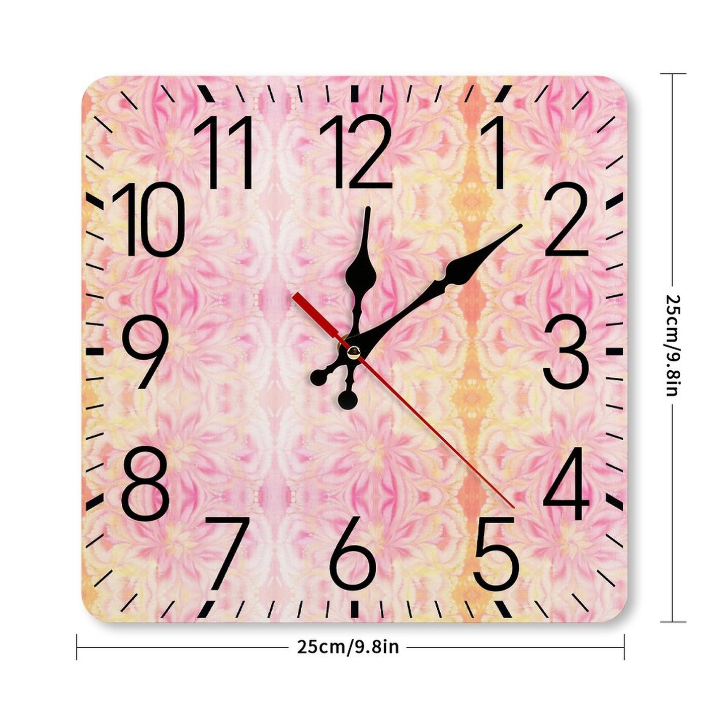 Square Wall Clock-9.8"x9.8"/25x25cm