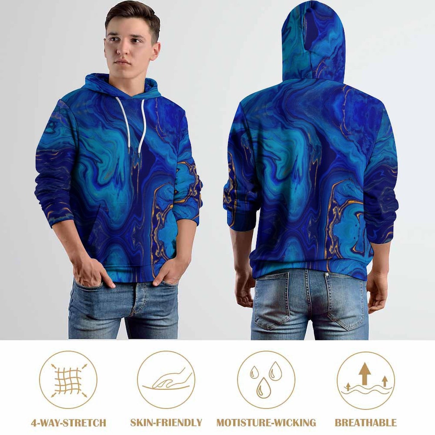 Cool Hoodie with Double-layer Cap