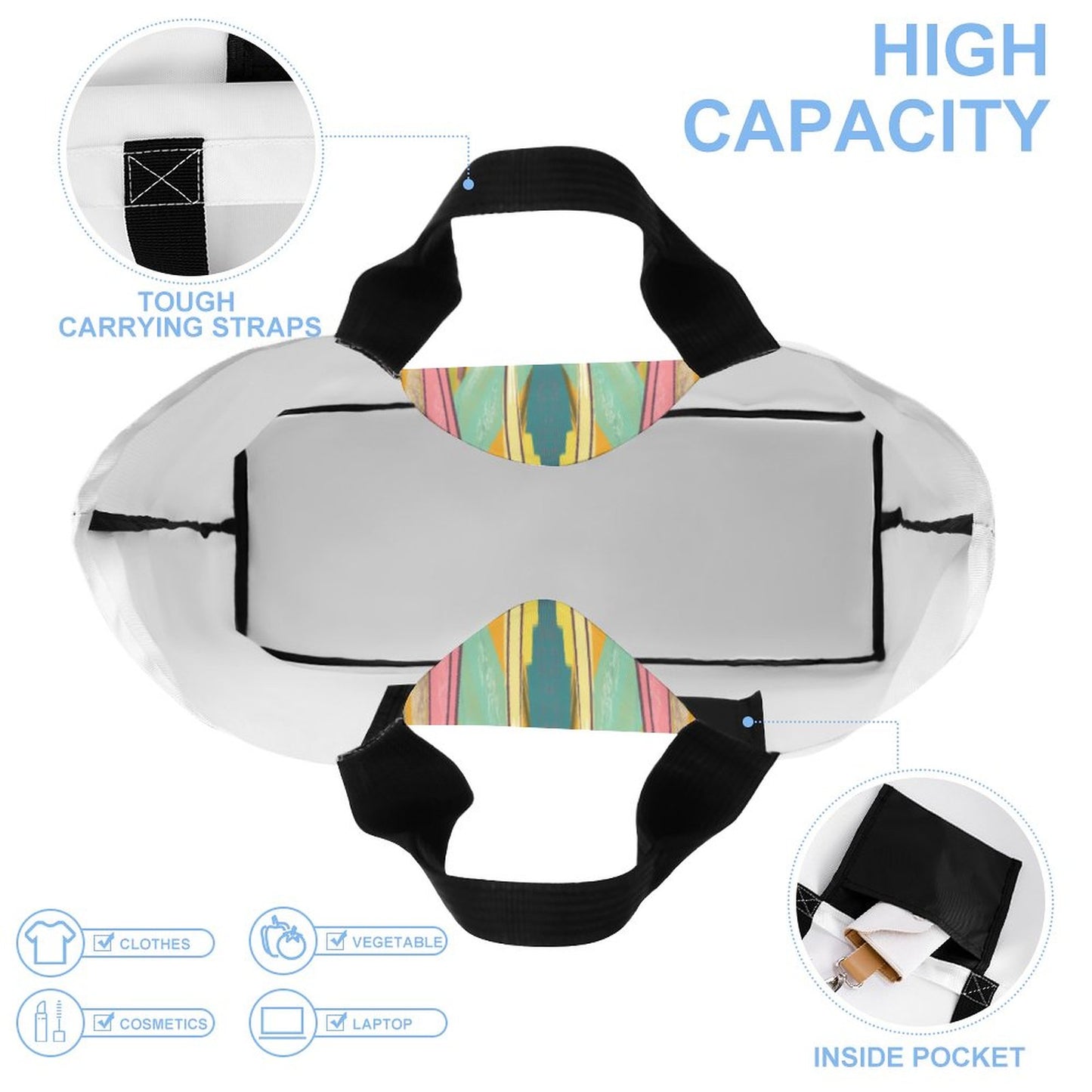 Large One Shoulder Shopping Bag