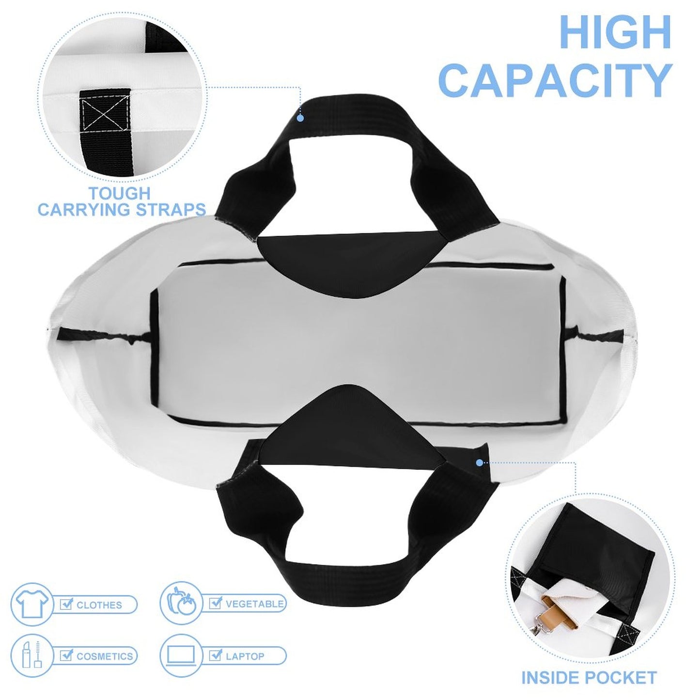 Large One Shoulder Shopping Bag Gold E