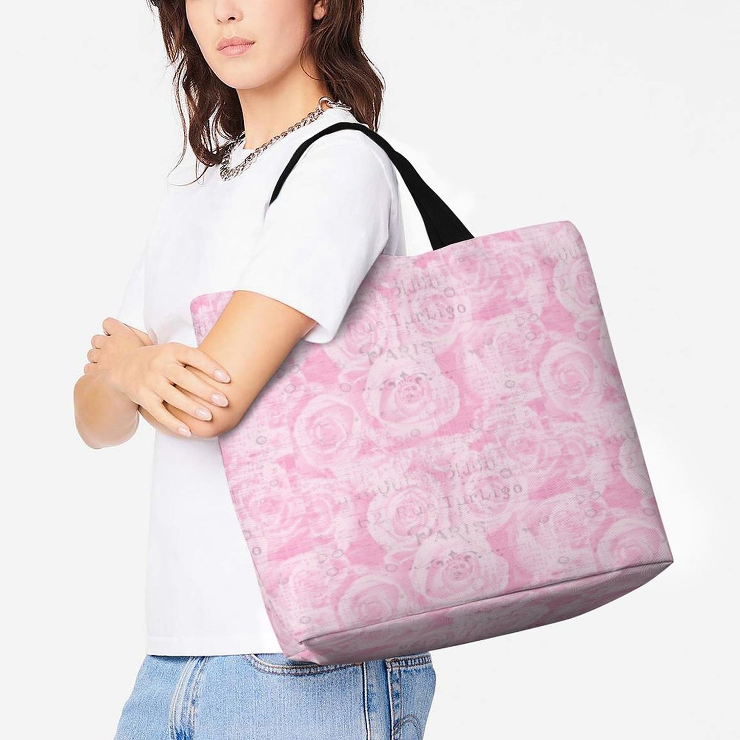 Large One Shoulder Shopping Bag (All-Over Printing)