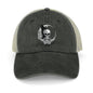 Cotton Trucker Hat for Casual Style - Skull and Roses