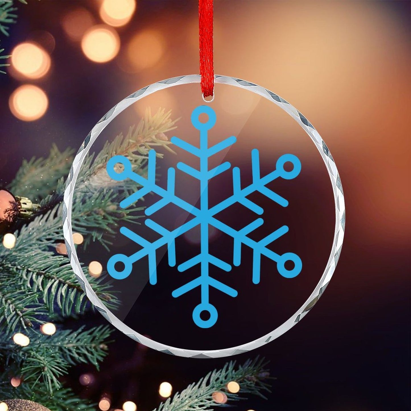 Glass Circular Ornament Pendant