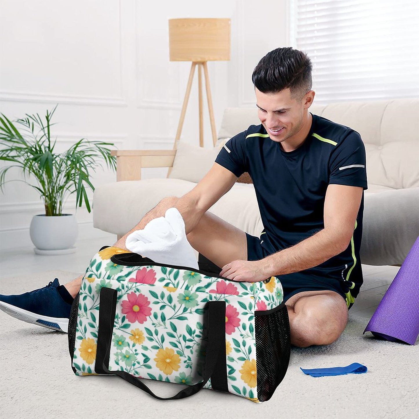 Travel Duffel Bag - Floral
