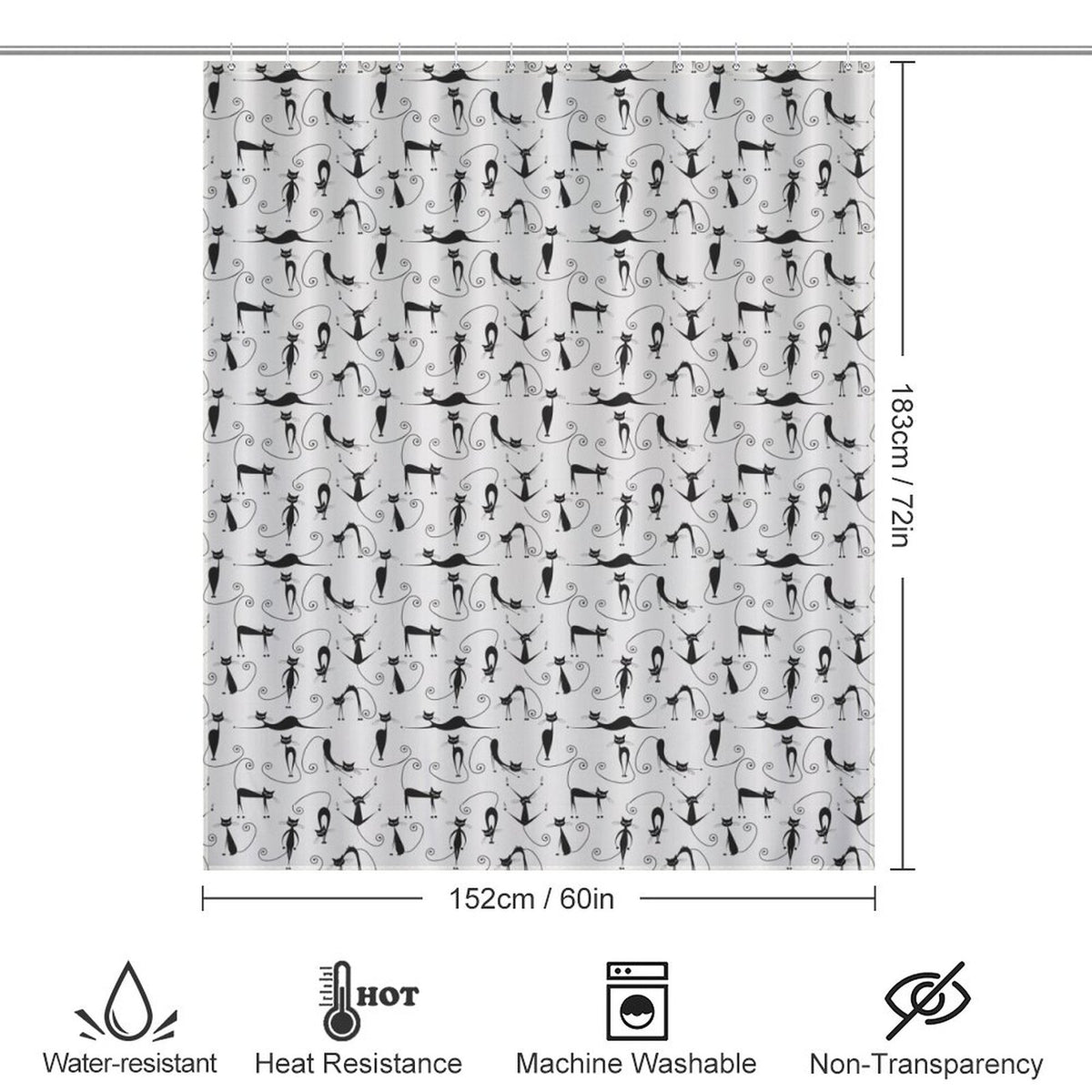 Cat Shower Curtain