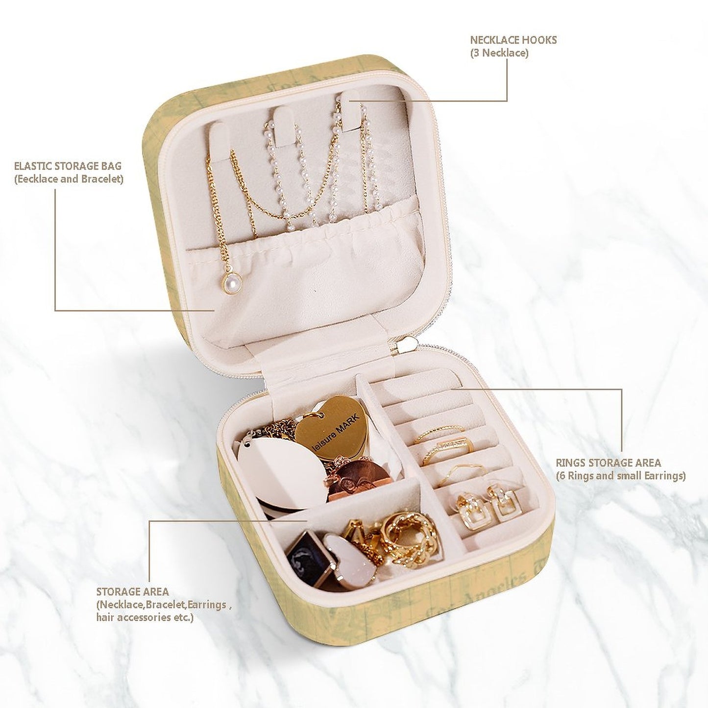 Box Organizer for Jewelry Old News Paper