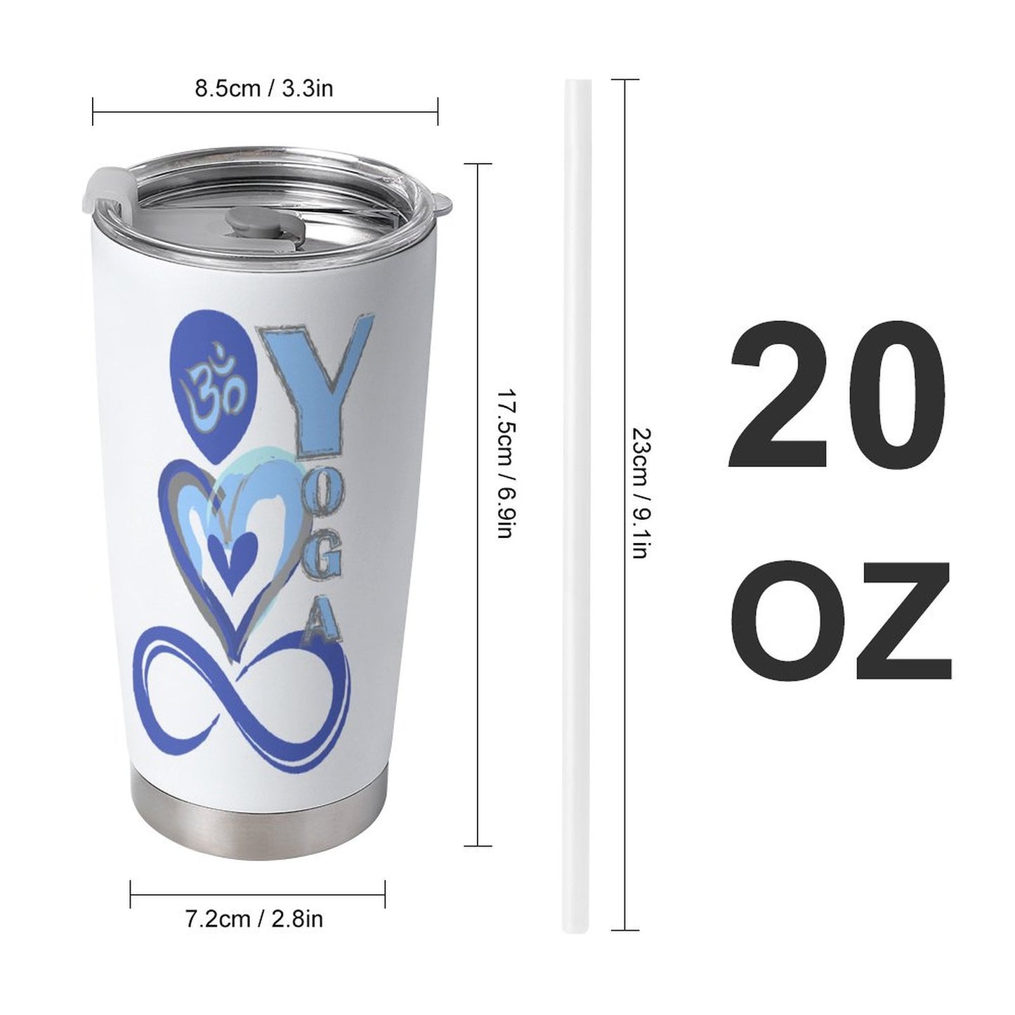 20oz Insulated Stainless Steel Cup with Lid