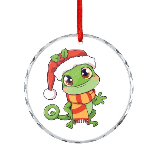 Glass Circular Ornament Pendant