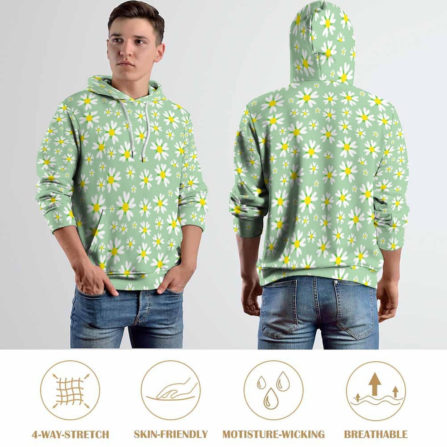 Cool Hoodie with Double-layer Cap
