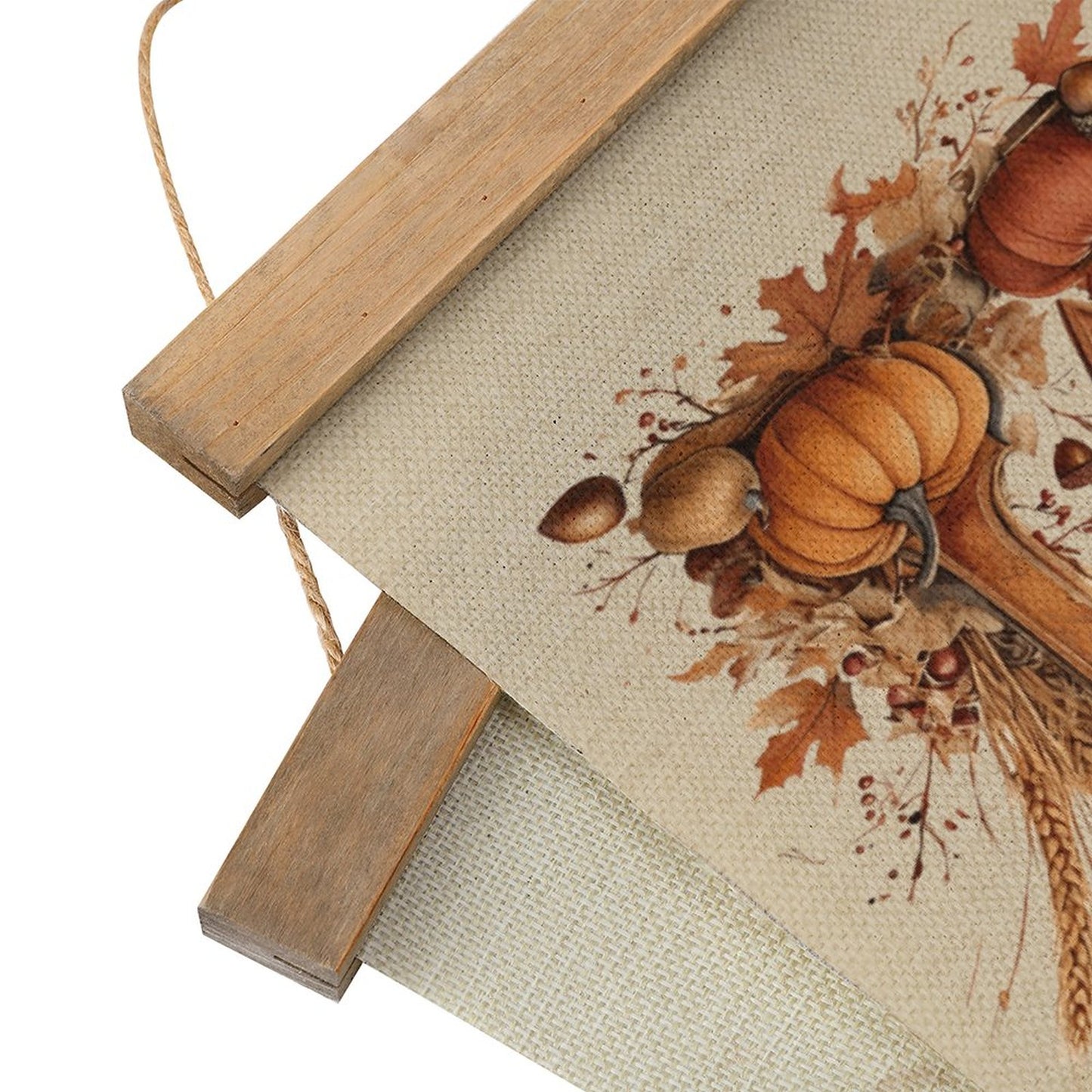 Framed Flax Painting Wall Decor - Letter M