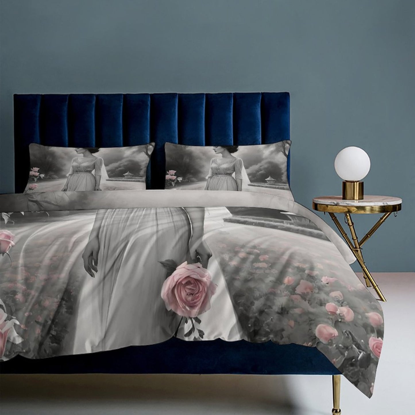 3-Piece Bedding Set-90"x90"/ 229x229cm (Dual-sided Printing)