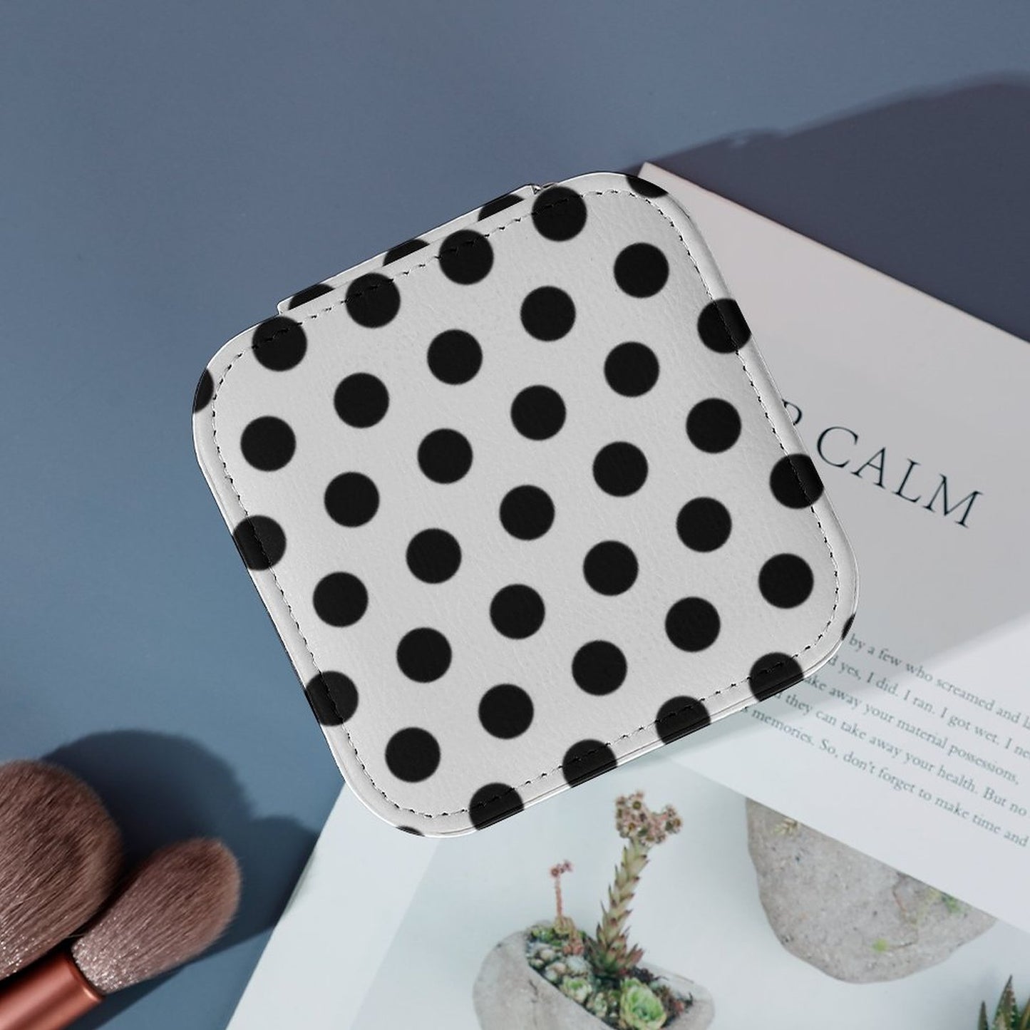 Box Organizer for Jewelry Black Dots