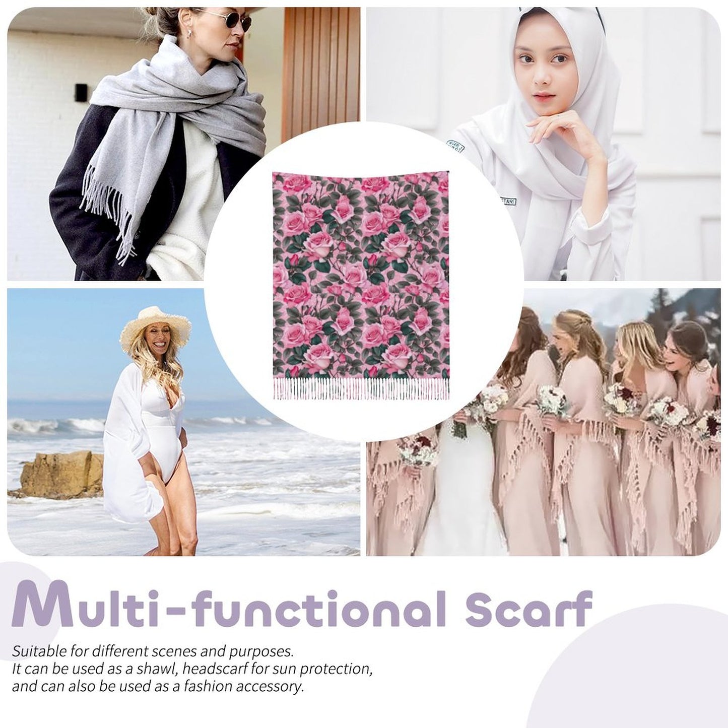 Cashmere-like Tassel Scarf