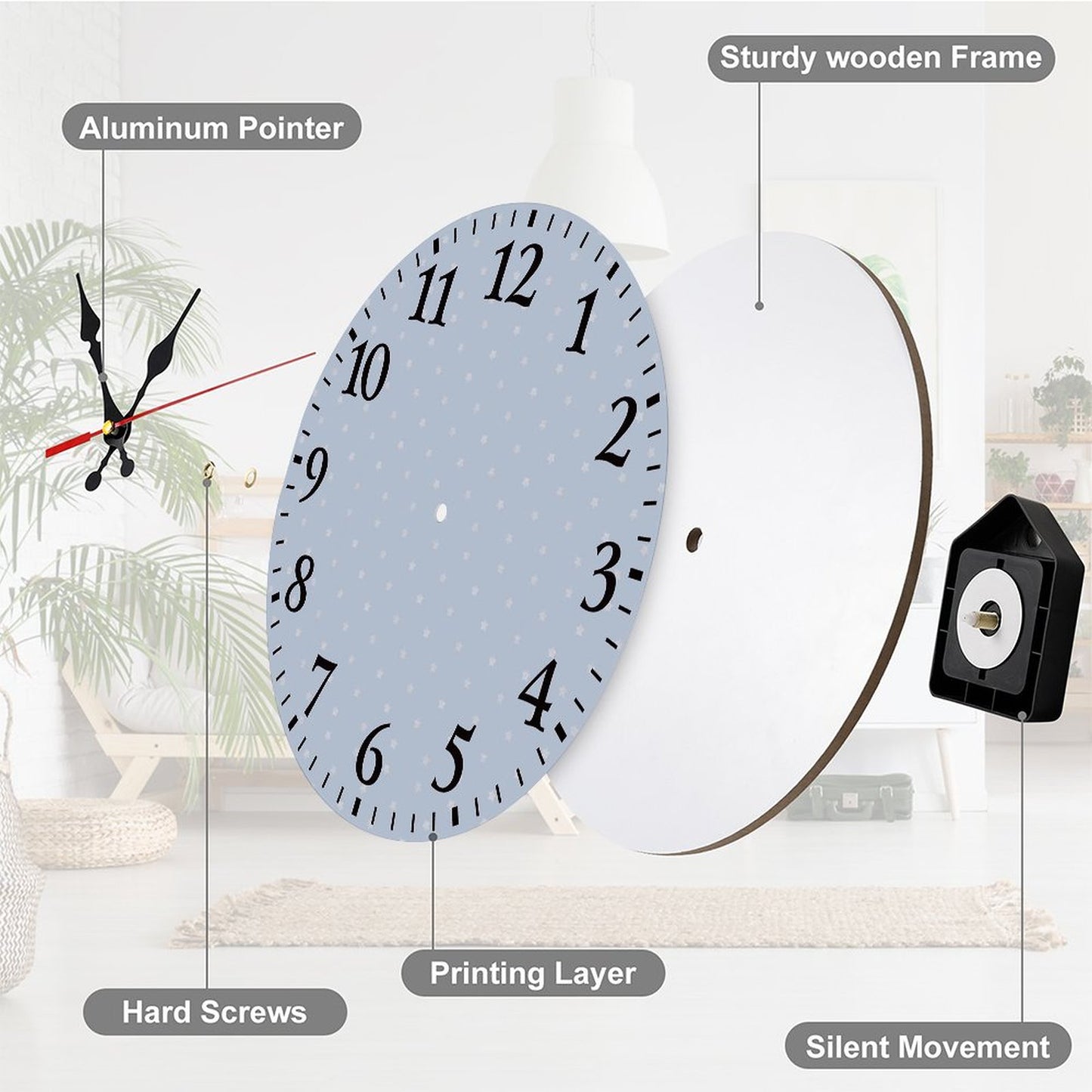 Modern Wooden Wall Clock